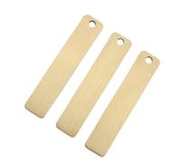 JOINPAYA Metal Engraving Blanks with Fine Workmanship and Smooth Surface Rectangle Brass 3pcs Stamping Tags and Christmas Tags for DIY Arts Crafts Projects