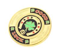 JOINPAYA Metal Poker Card Guards with Lucky Copper Coins 11pcs Texas Hold’em Poker Accessories Set for Table Games and Equipment