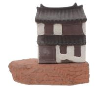 JOINPAYA Micro Landscape Ornament Miniature House Ornament Ceramic Plastic Vintage Retro for Fish Tank Desktop Living Room