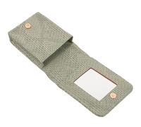 JOINPAYA Mini Lipstick Case with Mirror Small Cosmetic Pouch for Purse Travel Makeup Bag Green Snake Pattern Lipstick Holder