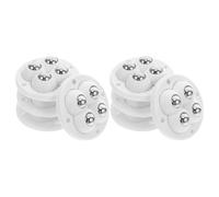 JOINPAYA Mini Self Adhesive Caster Wheels with Abs and Stainless Steel Material 8pcs Silent Movement Floor Protection Design for Furniture and Bins for Bedrooms and Offices
