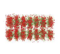 JOINPAYA Miniature Artificial Flower Cluster Red Simulation Vegetation Micro Landscape Decoration for DIY Sand Table Outdoor Model Scenery Craft
