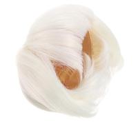 JOINPAYA Miniature Doll Wig for 17Cm Dolls - High-Temperature Synthetic Fiber Short Straight Bob Hairpiece, Kawaii Tiny Synthetic Hair Replacement Accessory for Styling and Pretend Play