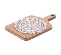 JOINPAYA Miniature Dollhouse Cake Tray and Intricate Lace Doily Set, Realistic Square Vintage Style Doll House Tray with Decorative Tiny Doilies for Mini Kitchen Scene and Dollhouse