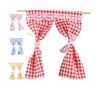JOINPAYA Miniature Dollhouse Curtains Set 4Pcs Tiny Window Drapes for 1 12 Scale Dollhouse Furniture Accessories Diy Decor