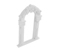 JOINPAYA Miniature European Style Wedding Arch for Dollhouse DIY Sturdy White Wedding Flower Gate Romantic Micro Landscape Accessory for Bonsai Party Decoration