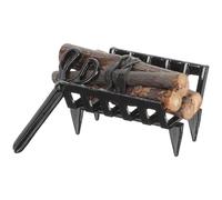 JOINPAYA Miniature Firewood Rack with Tong for Doll House Decoration Small Realistic Firewood Holder Compact Vintage Style Miniature Fireplace Accessory for DIY Scene Layout
