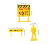 JOINPAYA Miniature Traffic Sign Construction Roadblock Cones Figurines for Educational Pretend Play Realistic Safety Symbols for Traffic Learning and DIY Building