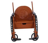 JOINPAYA Miniature Wheelchair Figurine with Crutch Realistic Bjd Doll Accessory for Dollhouse Pretend Play Compatible with Various Doll