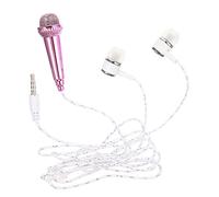 JOINPAYA Miniature Wired Portable Microphone for Phone Recording, Rose Small Singing Mic for Smartphone Home Use, Voice Recording Condenser Mic for Karaoke and Podcasting