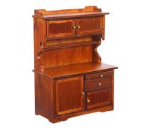 JOINPAYA Miniature Wooden Bookshelf 1:12 Scale Dollhouse Bookcase Retro Farmhouse Doll House Cabinet Furniture Model DIY Micro Landscape Ornament