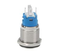 JOINPAYA Mm Stainless Steel Auto Reset Push Button Switch 12v Waterproof round Silver Electrical Switch with LED Light for Industrial Controlling Circuits and Starter Applications