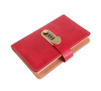 JOINPAYA Money Saving Challenge Book with Password Lock, 7.3x5.1x1 Inch Savings Binder with 100 Envelopes, Cash Storage Folder in Blush Red for Secure Budget Planning and Money Management