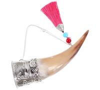 JOINPAYA Mongolian Natural Horn Wall Hanging Pendant Handmade Decorative Ox Horn for Wall Décor Traditional Grassland Style Accent for Home Random Color