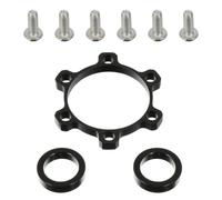 JOINPAYA Mountain Bike Disc Brake Hub Conversion Washer Set, Black 100-110mm Front Fork Spacer Gasket with Bike Brake Screw Washers for Cycling Accessories