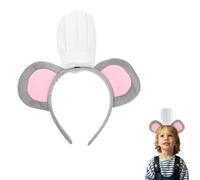 JOINPAYA Mouse Headband with Chef Hat: Cute Rat Ears Hat Headband for Kids Halloween Christmas Festival Theme Party Cartoon Cosplay Costume Accessory Teens Role Play