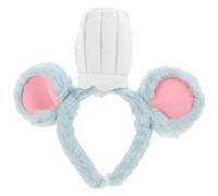 JOINPAYA Mouse Headband with Chef Hat: Cute Rat Ears Hat Headband for Kids Halloween Christmas Festival Theme Party Cartoon Cosplay Costume Accessory Teens Role Play