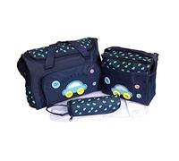 JOINPAYA Multi-Function Baby Diaper Bag and Mummy Handbag Set for Travel, Large Capacity Dark Blue Mommy Tote Baby Diaper Changing Pad, Suitable for New Mums and On-The-go Parents