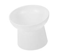 JOINPAYA Multi Function Neck Protective Kitten Bowl Elevated Feeding Dish for Comfortable Eating Easy to Clean for Cats and Puppies White Color