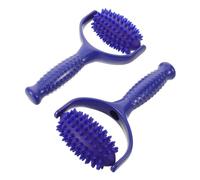 JOINPAYA Muscle Massage Roller Stick Portable Manual Plastic Massager Roller with Spiky Balls Sturdy Abs PVC Handheld Massage Tool for Back and Legs for Yoga Exercise and Everyday Use