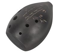 JOINPAYA Musical Instrument 8-hole Easy to Learn Delicate Patterns to Develop Interest in Music Ergonomic Design Black Clay Ocarina and Develop Interest in Music for Beginners for Children