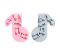 JOINPAYA Musical Note Silicone Baking Mold 2pcs, Non-Stick Chocolate and Cake Mold Set for DIY Candy Making and Pastry Decoration, Food-Grade Silicone, Random Color