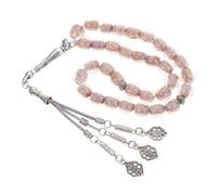 JOINPAYA Muslim Prayer Rosary Beads 1cm Purple Glass Tasbih Beaded Bracelet Islamic Praying Rosary for Religious Devotion and Spiritual