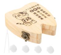 JOINPAYA My First Tooth Box Wood Teeth Keepsake Box for Boys and Girls with Smooth Surface Baby and Child Keepsake