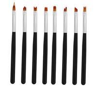 JOINPAYA Nail Art Brushes Set for Creating French Tips and Checkered Patterns Nail Painting Tool 8pcs Nylon Material with Thin Design for Professional and Home Use for DIY