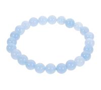 JOINPAYA Natural Crystal Beaded Bracelet for Women - Delicate Stylish Stretchable Wristband Sky-Blue Crystals, Easy to Wear Everyday Fashion Jewelry