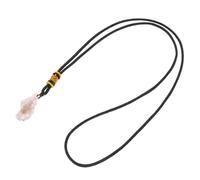 JOINPAYA Natural Crystal Necklace for Women with Black Phantom Amethyst Iridescent Pendant, Raw Stone Jewelry Suitable for Daily Wear