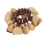 JOINPAYA Natural Nut Shells Handbell Bracelet African Wristband for Men Women Lightweight Shaker Instrument with Vibrant Earthy Tones Hand-polished Organic Sound for Dance