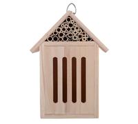 JOINPAYA Natural Wood Insect Hotel Wooden Bee House 11x9x21cm Garden Bug Habitat for Butterfly Ladybug Mason Bee Nesting Outdoor Backyard Insect Shelter