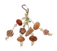 JOINPAYA Natural Wooden Bird Chew Toy Hanging Foraging Toy for Pet Birds Hanging Decoration for Birdcages Encourages Play Physical Activity for Parrots Budgies More