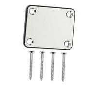 JOINPAYA Neck Connecting Plate for Electric Guitar Chrome Finish Replacement Guitar Neck Plate Screws for and Models