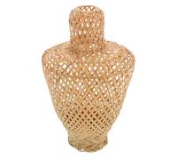JOINPAYA Nordic Style Bamboo Woven Lamp Shade Lantern with Sturdy Basket Shape Design for DIY Decoration and Tourist Attractions, Khaki Colour Outdoor Lanterns for Home and Patio