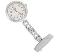 JOINPAYA Nurse Pocket Watch with Luminous Dial Silver Alloy Chest Watch Pendant for Healthcare Professionals Practical Glow-in-The-Dark Nurse with Buckle Design