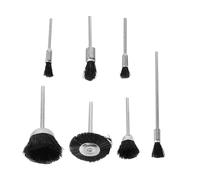JOINPAYA Nylon Bristle Brush Set Hard Bristled 8 Pcs with Metal Handle for Cleaning Small Articles and Mold Sturdy and Not Easy to Break Silk , for Jewelry and Rotary Tool Accessories