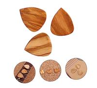 JOINPAYA Olive Wood Guitar Picks Thin Wooden Plectrums 3pcs with Softer Tone for Nylon Stringed Instruments and Ukulele for Fingerstyle Playing and Musical Instrument