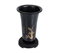 JOINPAYA Orchid Planting Pot Large Ceramic Flower Pot with Tray Black Clay Gold Pattern Indoor Plastic Flower Planter Suitable for Bonsai and Green Plants