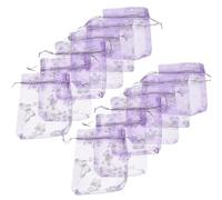 JOINPAYA Organza Drawstring Bags with Comfortable Texture and Silver Colour 100pcs Small Pouches 10x12cm Size for Jewellery for Wedding and Birthday Favour Storage