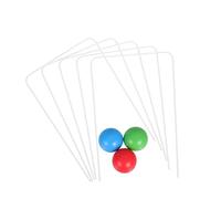 JOINPAYA Outdoor Croquet Set for Wooden Balls Metal Goal Hoops Family Fun Game for Lawn Play Promotes Strategy Coordination Critical Thinking