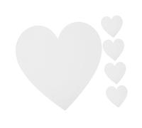 JOINPAYA Painting Canvas Panels Heart Shape 5Pcs 20X20Cm Cotton Boards for Student Artists Suitable for Drawing, Drafting Supplies and Oil Painting