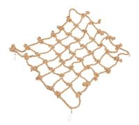 JOINPAYA Parrot Climbing Net with Hooks Medium Size Woven Hemp Rope Bird Hammock for Hamsters Squirrels Small Pets Resting and Hanging Play Net