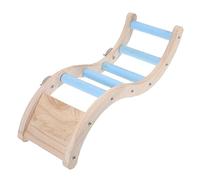 JOINPAYA Parrot Ladder Toy Wooden Climbing Ladder Bird Cage Accessories Blue Budgerigar Claw Grinding Toy for Small Birds