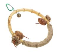 JOINPAYA Parrot Perch Swing Toy Wooden Shredding Stand for Parrots for Activity and Mental for Birds and Parakeets