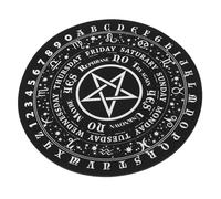JOINPAYA Pentagram Rubber Divination Mat Practical Divination Board with Alphabet and Numbers for Pendulum Reading, Pentacle Astrology Message Mat for Witchcraft and Spiritual Use