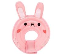 JOINPAYA Pet after Surgery Breathable Cat Cone Collar Lightweight Anti-lick Protective Neck Cone with Pink Bunny Ears, Medium Size for Cats and Dogs