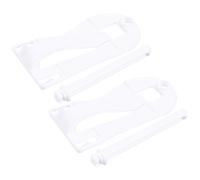 JOINPAYA PET Food Clip Cuttlefish Bone Clip for Parrot Bird Cage Feeding Multi-Function Plastic Vegetable Fruit Holder 2Pcs, White, 4.72 X 2.36 X 0.20