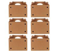 JOINPAYA Pet Transport Cardboard Box 6Pcs Ventilation and Impact-Resistant Design, Portable Poultry and Small Animal Carrier for Rabbits, Birds and Reptiles 12.2X8X5.1
